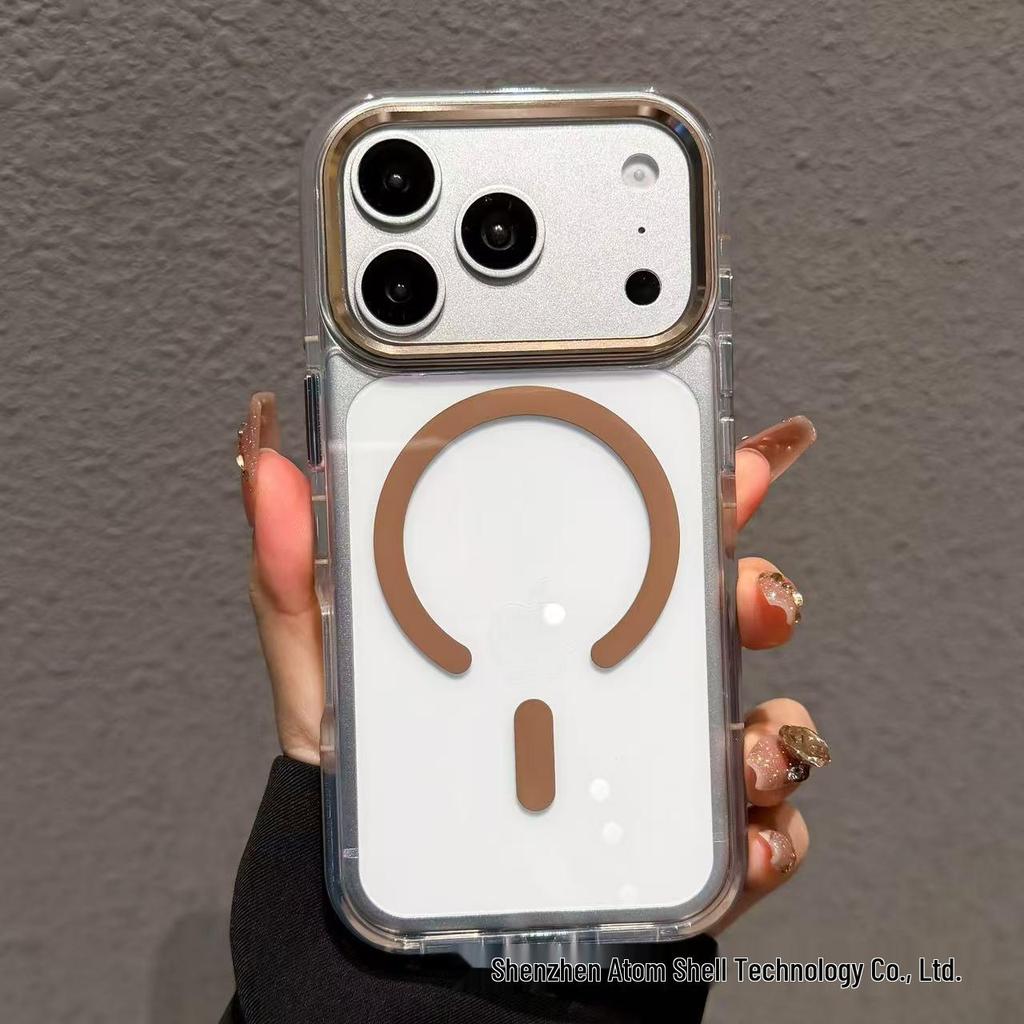Coque Magnétique Couleur Glace Tendance pour iPhone 17 Pro Max - Haute Transparence, Protection Créative Anti-Chute