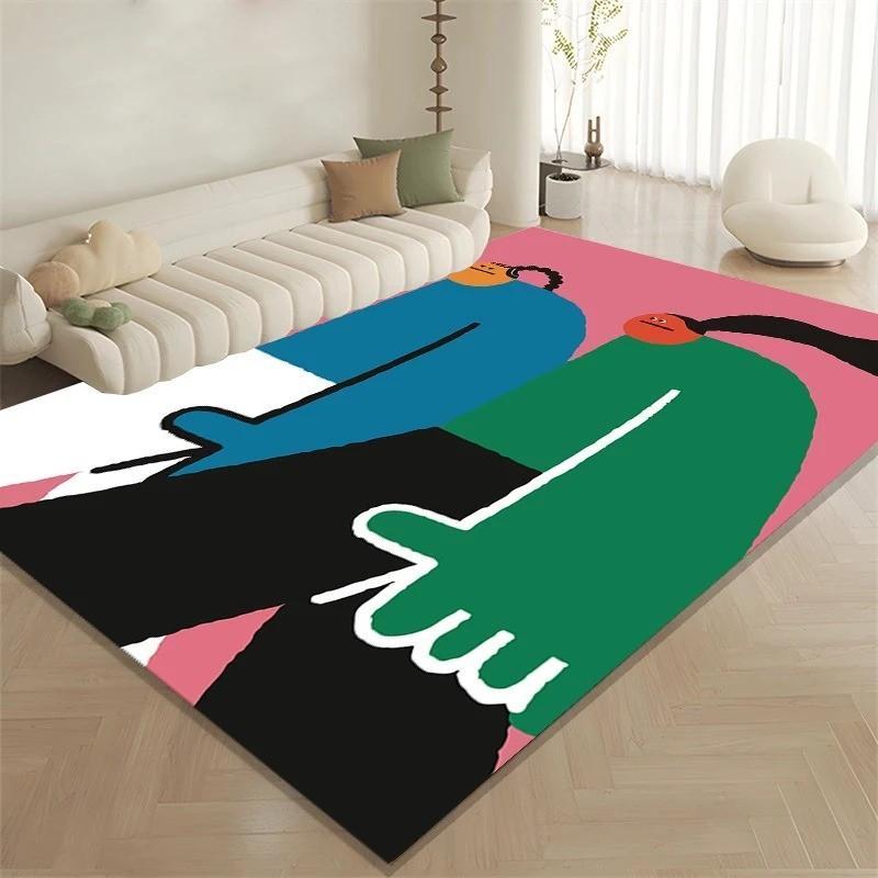 Fashion Creative Abstract Carpet for Living Room Sofa Home Decoration Large Rugs Non-slip Bedroom Bedside Coffee Table Floor Mat
