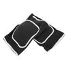 1 Paio Ginocchiere Protettive Spesse Spugna Supporto Ginocchiere per Danza Yoga Multi Sport Nero Bianco