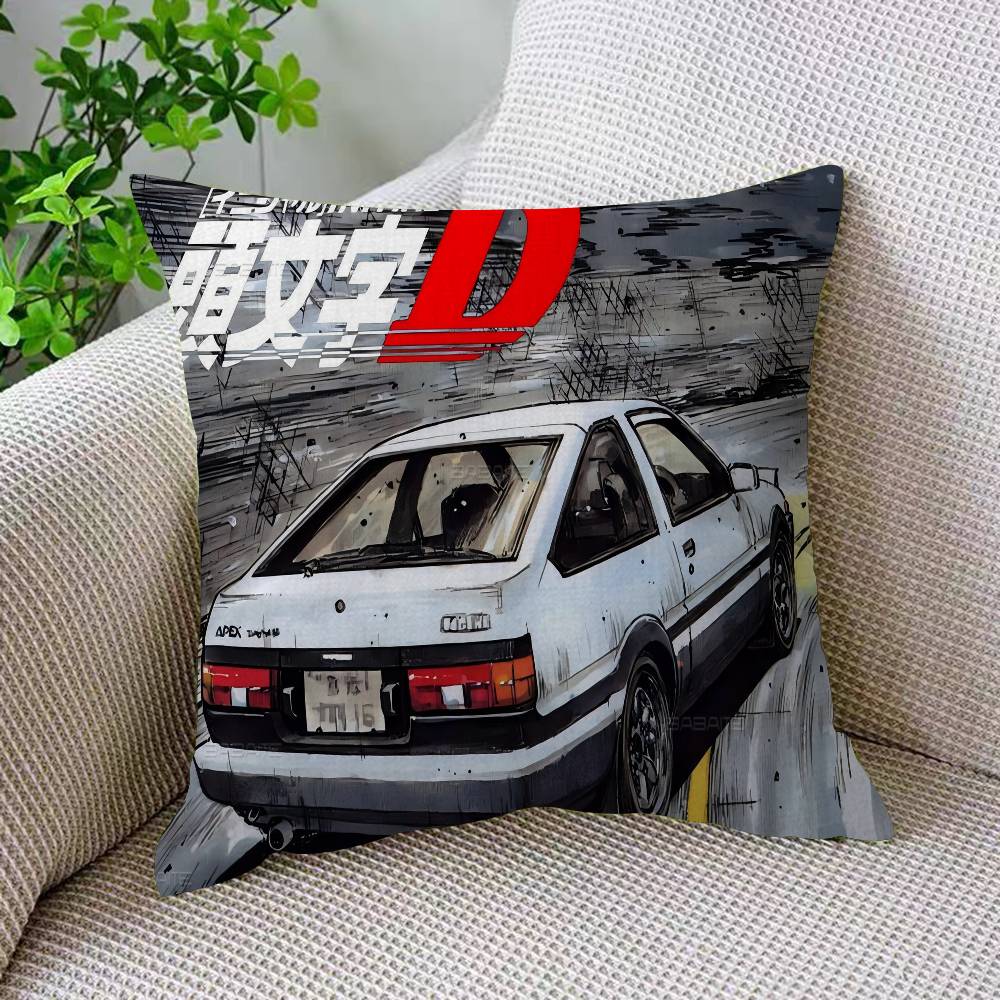 Initial D Fujiwara Tofu Shop Personalized Picture Text Home Decorative Pillows Household Gifts 45x45cm