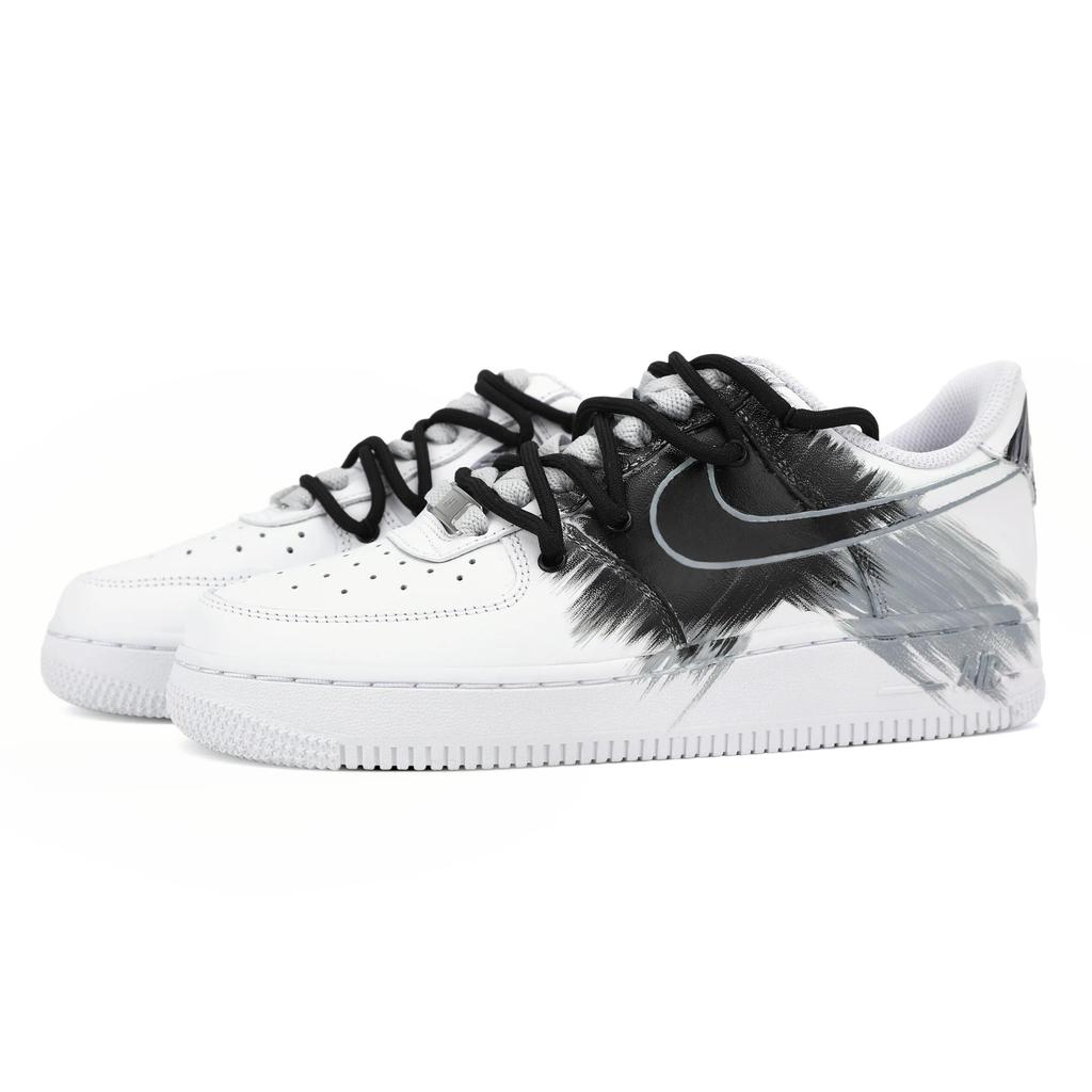 Nike Air Force 1 Low top Skateboard Shoes Unisex Black White Gray (Unisex) Skateboard Shoes
