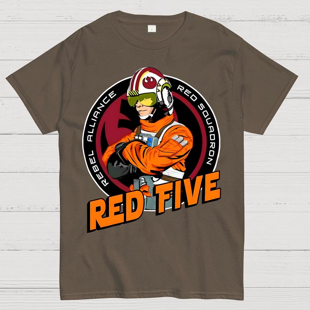 Red Five Unisex 100% Cotton Summer Casual Cool Loose T-Shirt