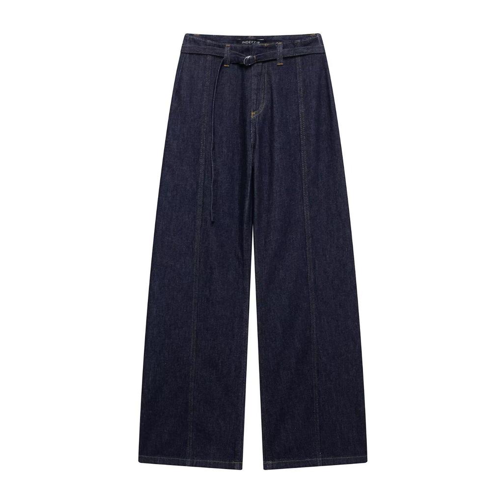 European & American Style 2025 Spring Fashion Set: Denim Vest & Wide-Leg Pants