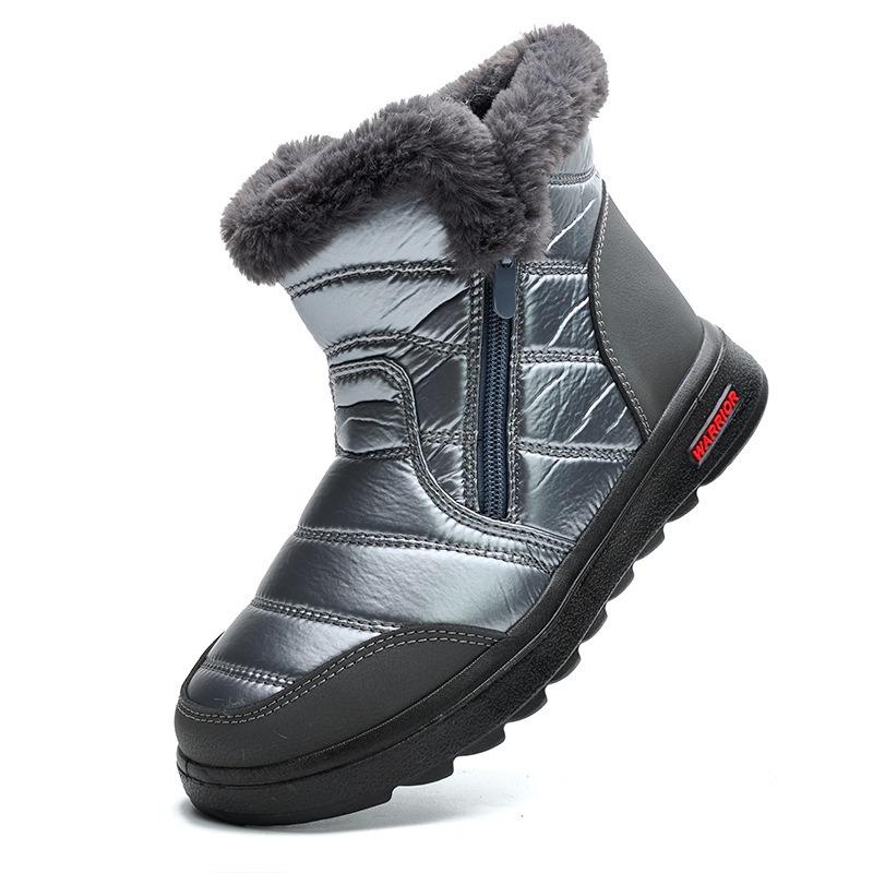-3 large size women's shoes, winter new cotton shoes medium tube piled thickened warm snow boots