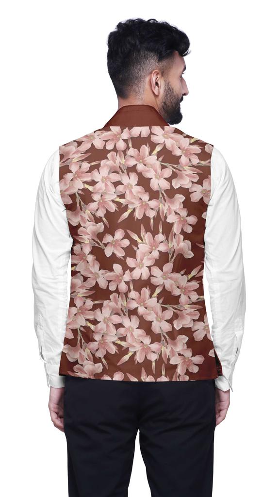 Atasi Artistic Printed Wedding Jackets For Men Nehru Jacket Waist Coat For Wedding & Festive