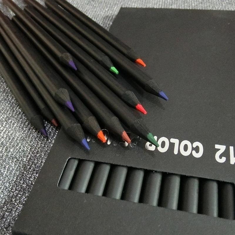 

12 Pcs/set High-grade Drawing Pencil Black Wood Colored Set Stationery Office School Students Supplies for Artist