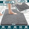 Loop Bathroom Mat Soft Chenille Microfiber Rugs with Non-Slip Backing Bath Mat