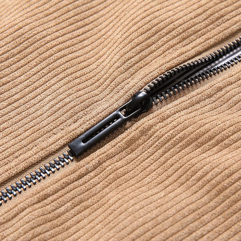 Men Casual Jacket  Spring Autumn New Hot Solid Color Stand Bomber Coat Men Corduroy Outwear Fashion Zipper Slim Jacket Men