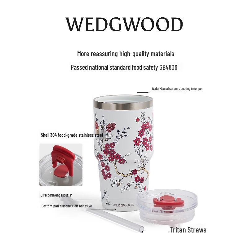 Wedgwood Ceramic Lined Insulated Travel Mug