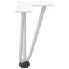 Vidaxl Nogi Do Stołu Hairpin, 4 Szt., Biale, 20 Cm, Lita Stal