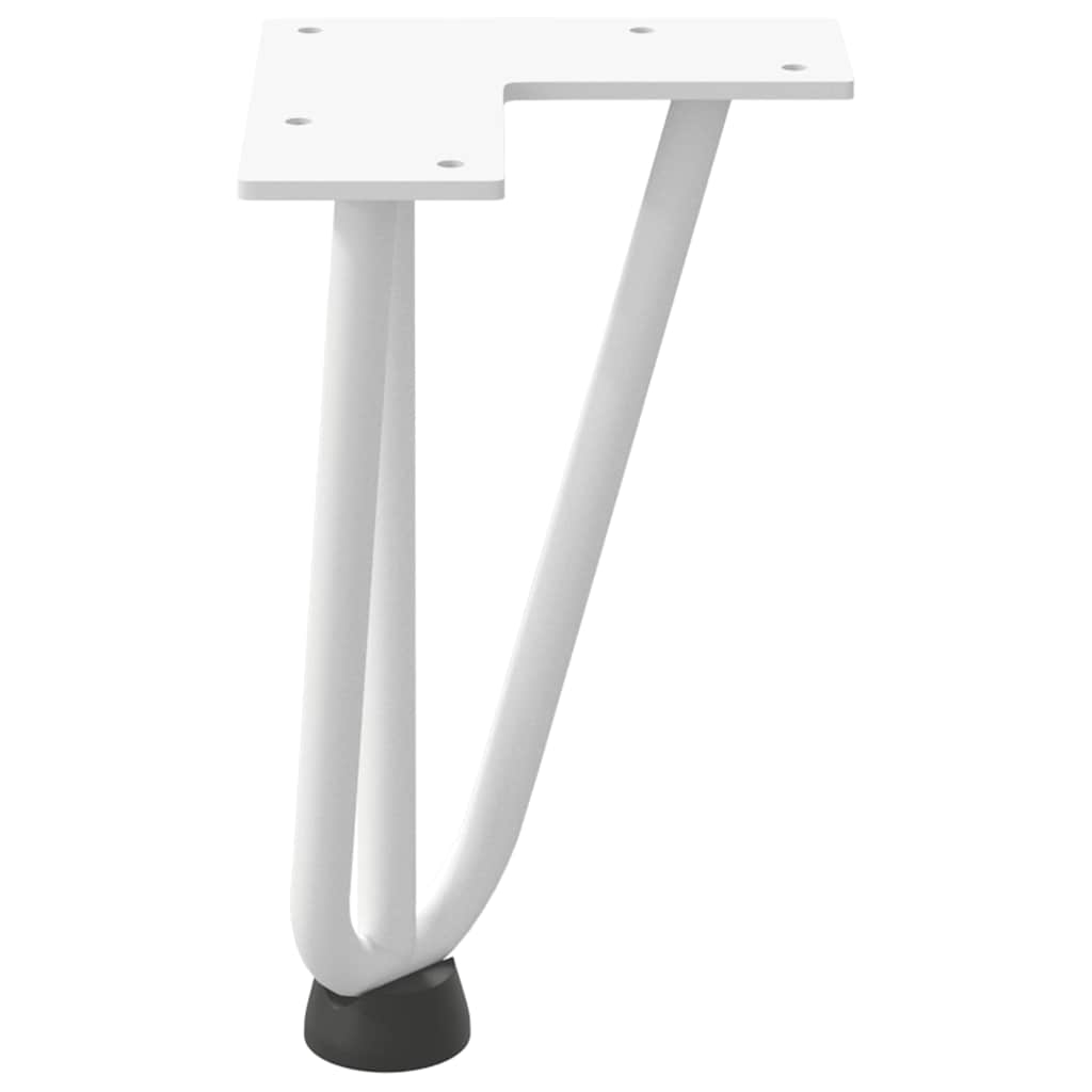 Vidaxl Nogi Do Stołu Hairpin, 4 Szt., Biale, 20 Cm, Lita Stal