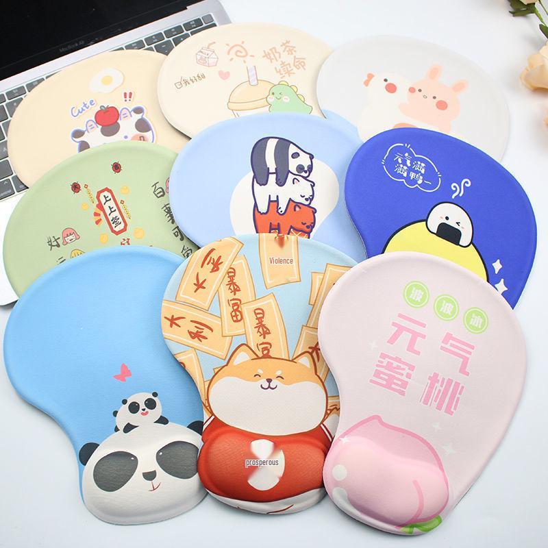 Cartoon Cute Girl 3D Silicone Mouse Pad with Wrist Rest for Office & Esports