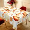 Pumpkin Maple Leaf Rectangle Tablecloth for Table Decor Holiday Party Waterproof Reusable Table Cloth for Tables Family Dinner