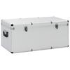 Storage Case Set 3 Pieces Silver Aluminum