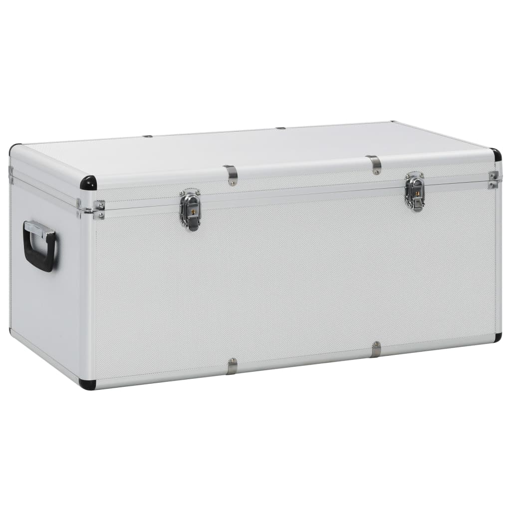 Storage Case Set 3 Pieces Silver Aluminum