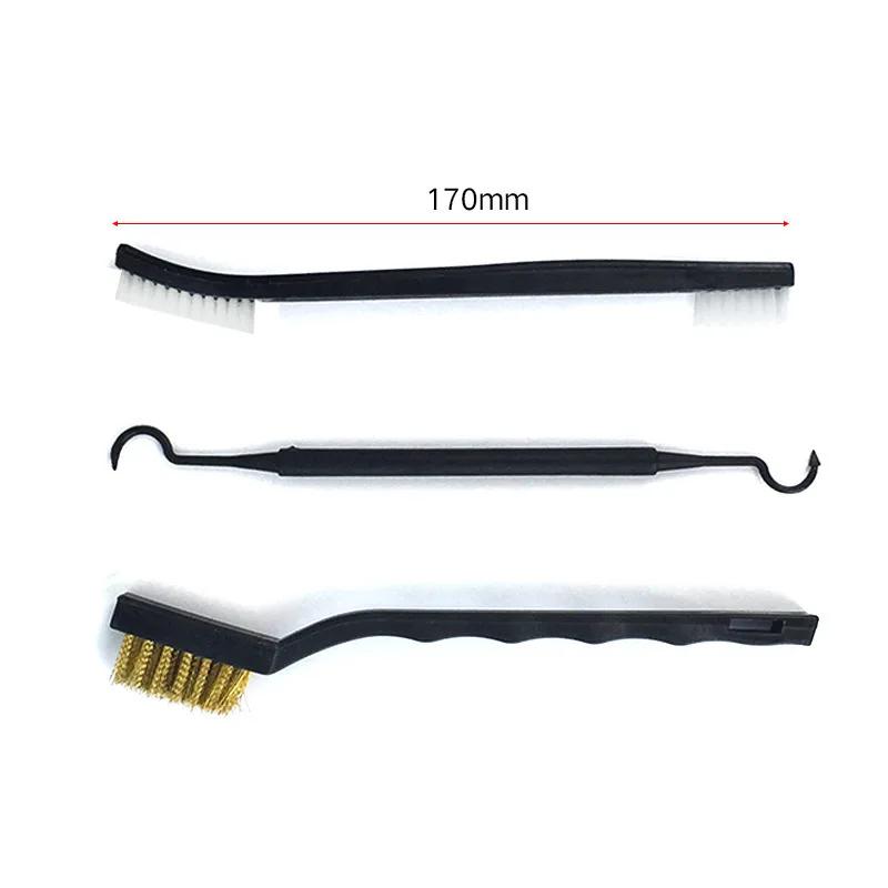 7Pcs Double End Steel Wire & Nylon Pick Brush Set, Universal Gun Cleaning Kit, Car Detailing Cleaning Tools