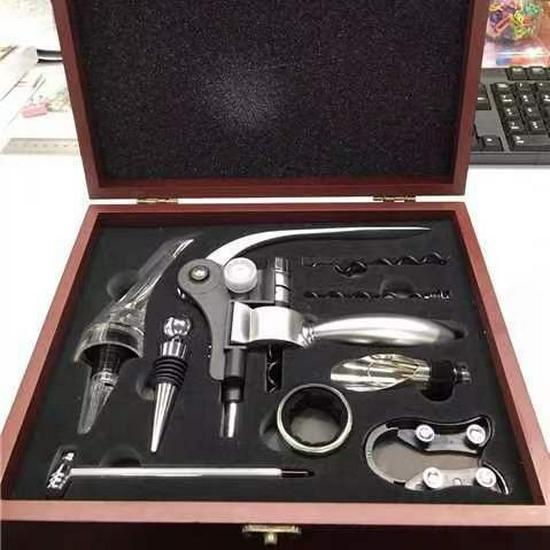 Rabbit Ear 9-Piece Wine Opener Gift Set In Wooden Box