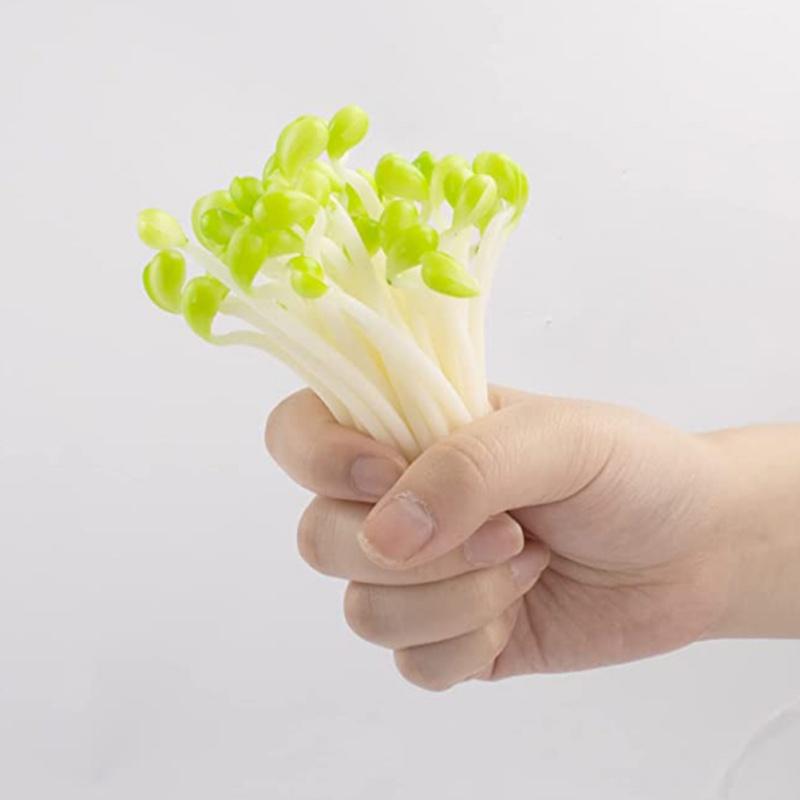 30 Pcs Elastic Stress Relief Toy Interest Bean Sprouts Stretch Vegetable Model Sprouts Decompression Simulation Kitchen Decor