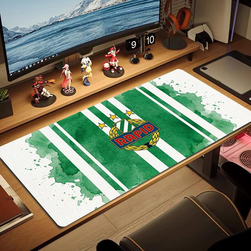 Sk Rapid Wien Mouse Pad Large Gaming Table Cushion Nonslip Laptop Tablet Big Mousepad Xxl Mat Mini Pc Playmat With Lock Edge