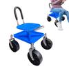 Gartenhocker 360 Grad drehbar Rollender Gartensitz mit Rädern Höhenverstellbar Hofarbeitsitz für Baumschule Beschneiden von Pflanzen