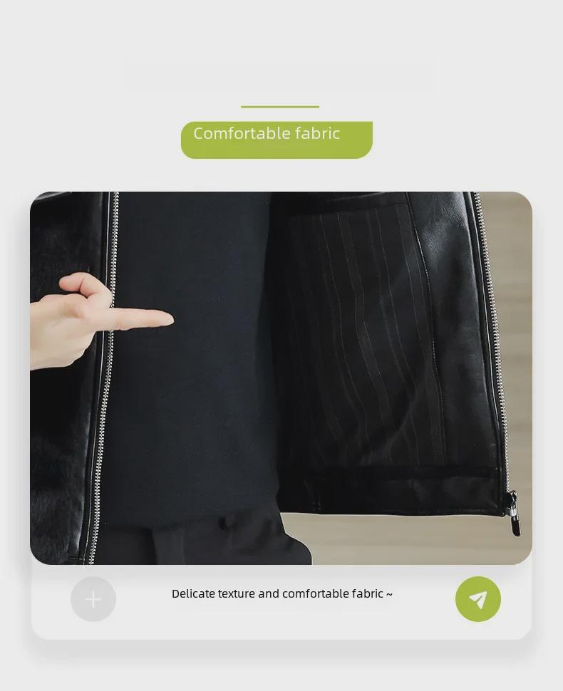 2023 Winter Men's Gold Mink Velvet Fur Coat: Thickened Leather, Luxury Lapel Jacket
