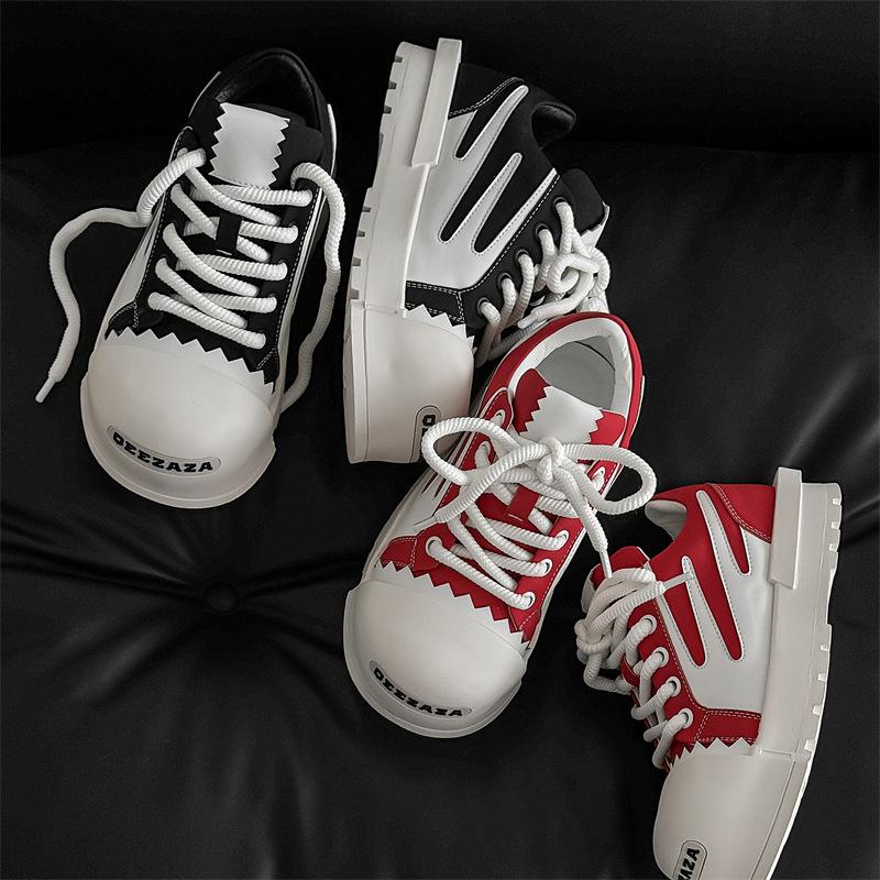 Big Head Men and Women Niche Design Thick Baseplate Couple Ugly Cute Bread Sneakers Platform Shoes