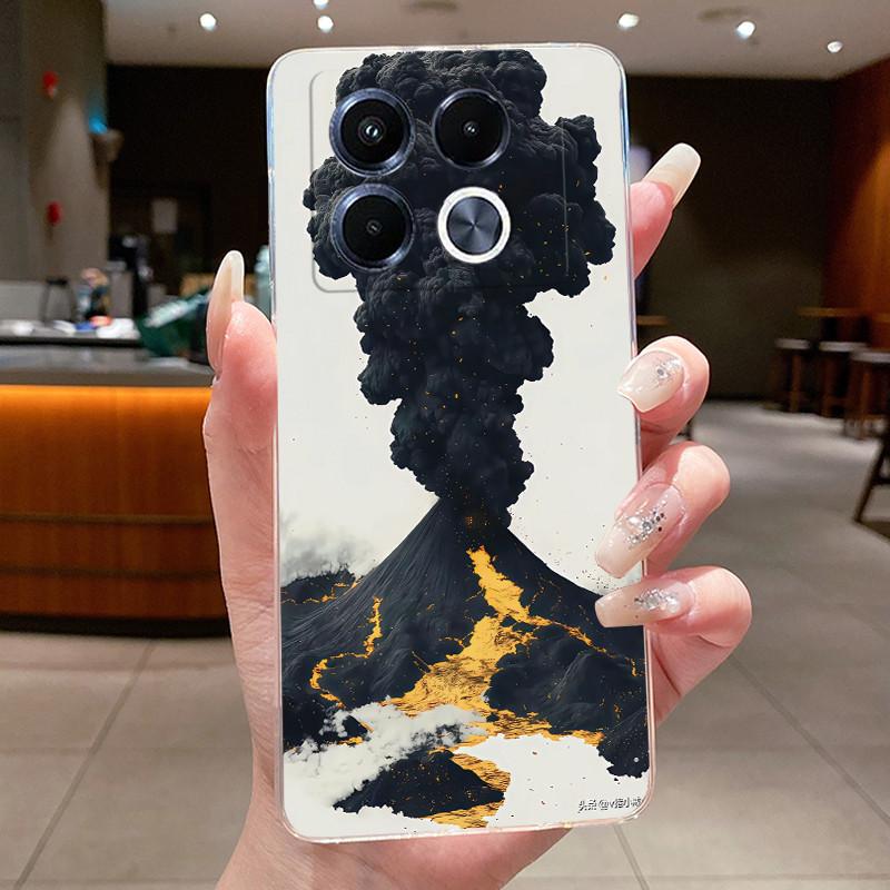 Unique Design Pattern Phone Case For Infinix Note 40 5G/X6851/X6852 Shockproof Soft Casing Soft TPU Transparent Back Cover