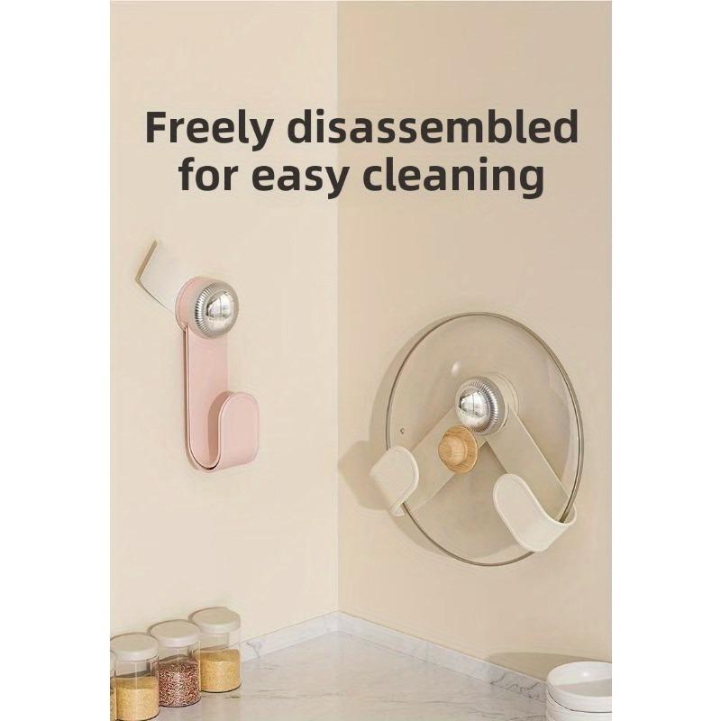 Suction Cup Pot Cover Rack Wall Mounted Non Perforated Kitchen Storage Rack Cutting Board Rack