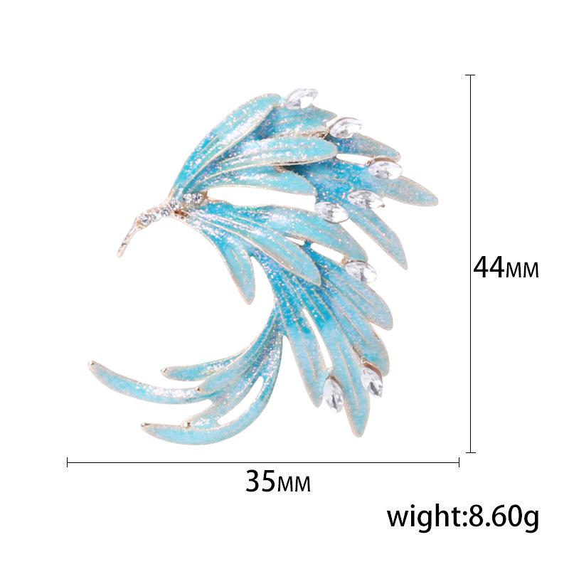 Chinese Style Enamel Color Phoenix Brooch Female Tide Personality Temperament Coat Cardigan Corsage Versatile Fashion Pin