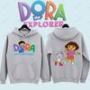 Dora The Explorer Cute Anime Cartoon Pullover Comfortable Personality Sportswear Unisex Women Men Sportswear Long Sleeve Hoody