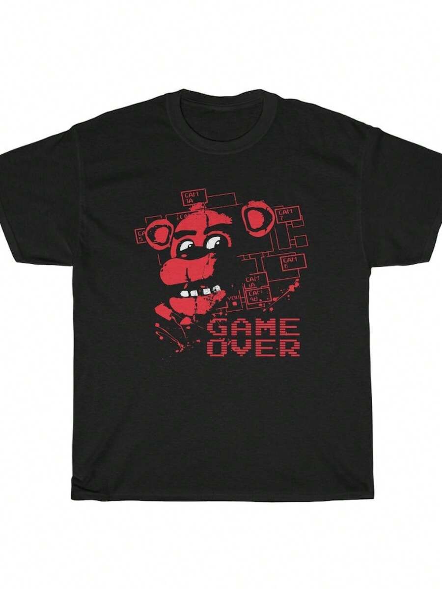

Unisex Shirts Five Nights At s Game Over Black TShirt Size S To 3xlUnique Print Casual TShirt M