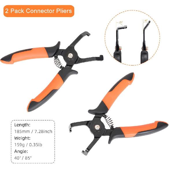 2PCS Disconnect Pliers Set Includes 40 Degree and 85 Degree Universal 85°&40°