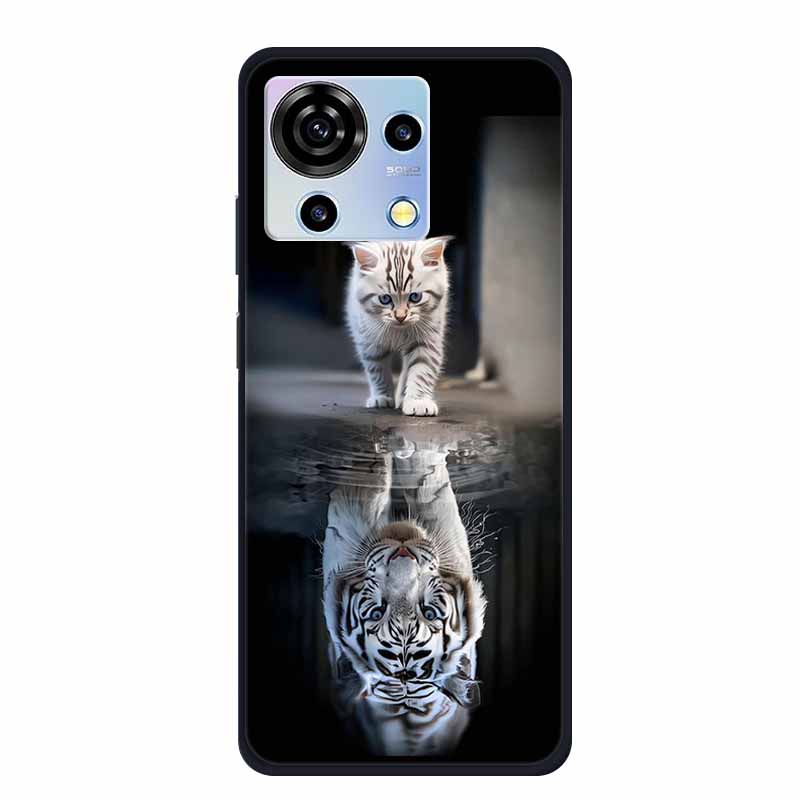 For ZTE V50 Vita Phone Case TPU Soft Back Cover Cartoon Luxury Silicone Phone Cases for ZTE Blade V40 V 40 50 Vita Animal Funda