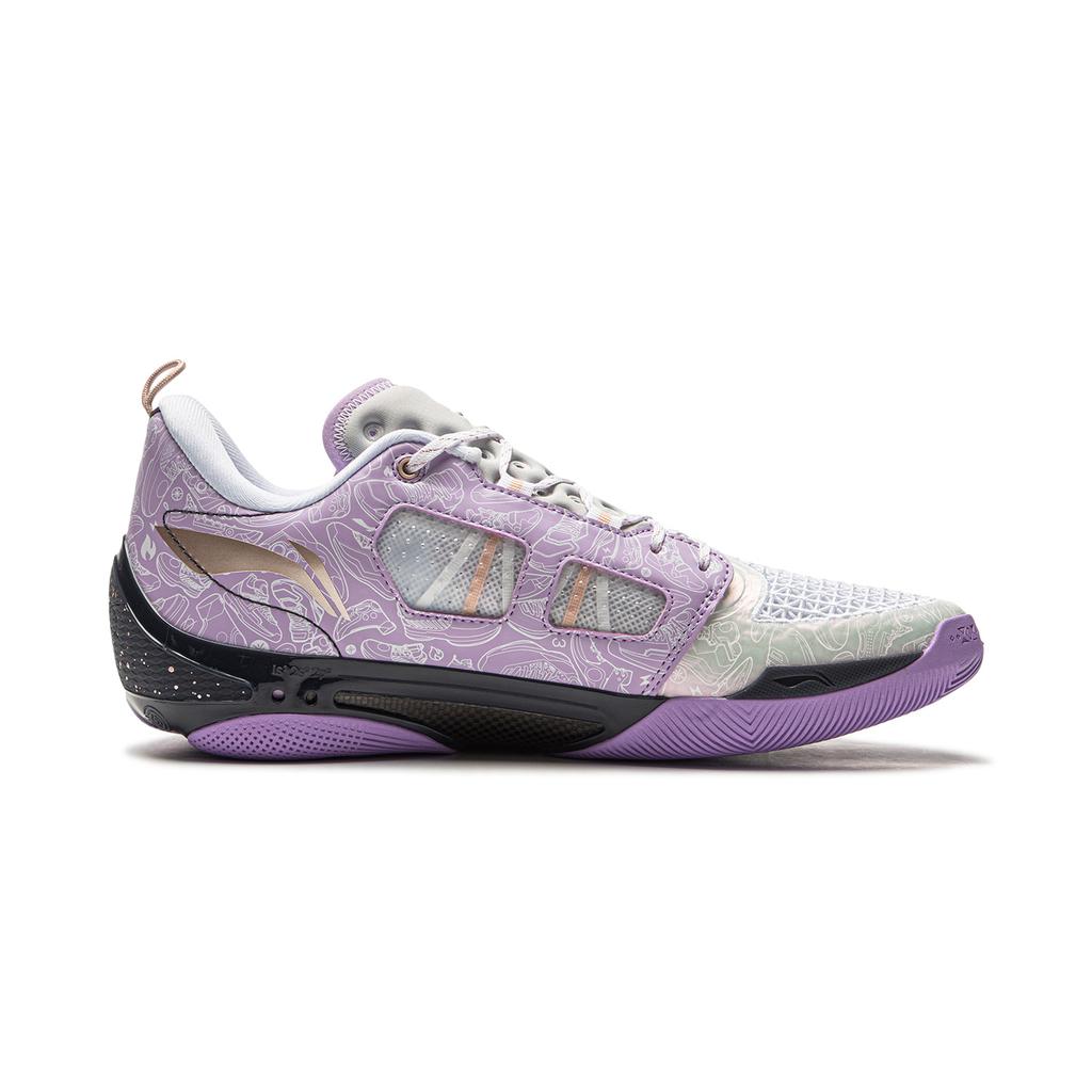 Li-Ning Way Of Wade 808 4 Ultra Weiß Lila Herren Sneaker ABAU065-3