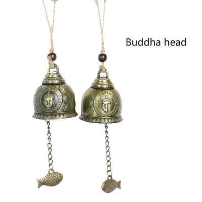 Feng Shui-Windglocken-Ornament aus Legierung (Buddha) Glockenanhänger, Dekoration für Zuhause und Auto, Diebstahlschutz, Türanhänger