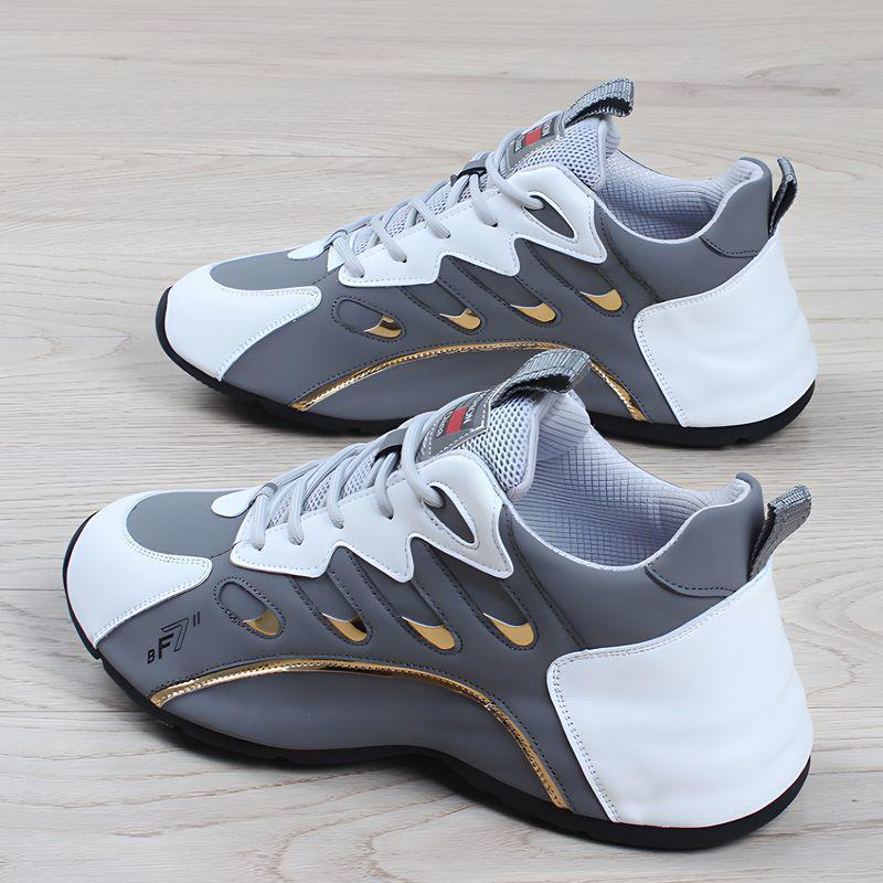 Men's Spring 2025 Korean Style Low-Top Sneakers - Comfortable, Versatile Leather Dad Shoes Trending Now.