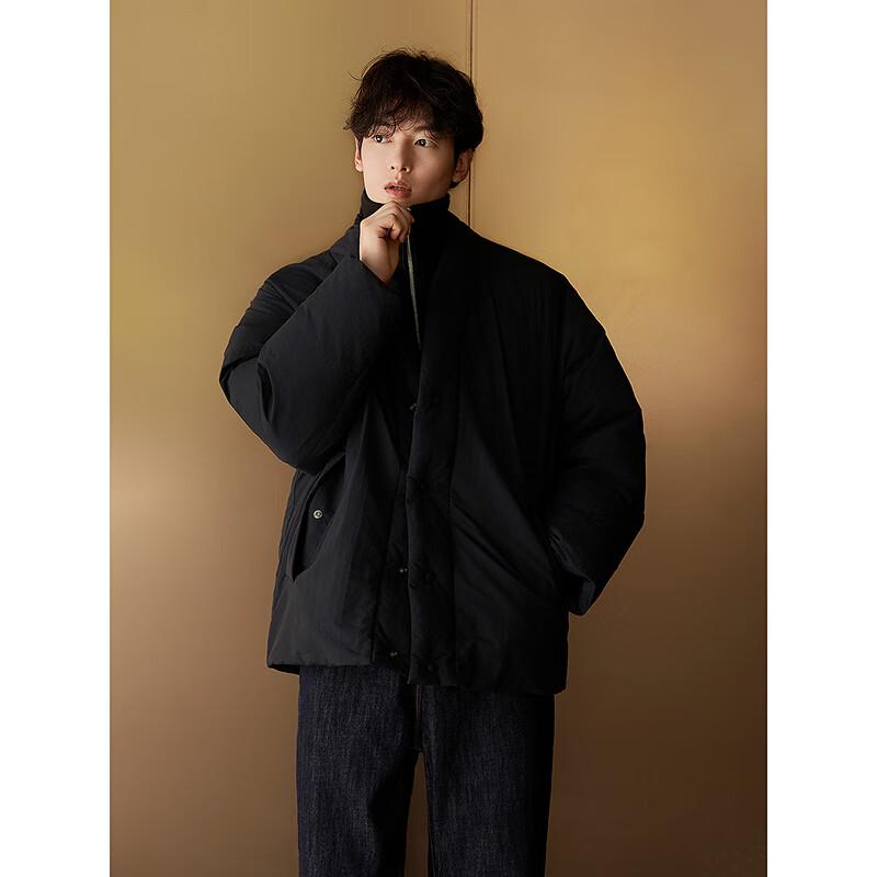 GXG Men's Faux Two-Piece Stand-Collar Short Down Jacket