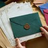 Chinese Retro Style Woven Pattern Envelope & Letter Set with Kraft Paper & Sealing Wax