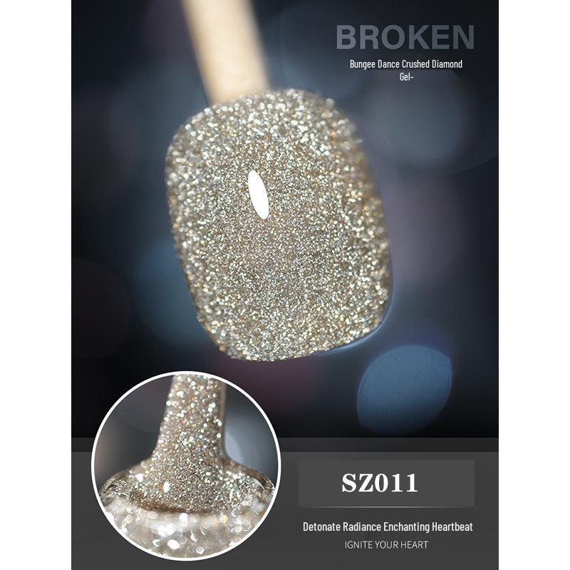 18-Color Ultra Bright Crushed Diamond Glitter Nail Gel Polish