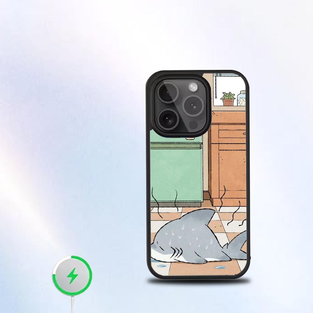 Jeff The Land Shark Phone Case For IPhone 16 15 14 13 12 11 Pro Mini Max Soft Magnetic Cover