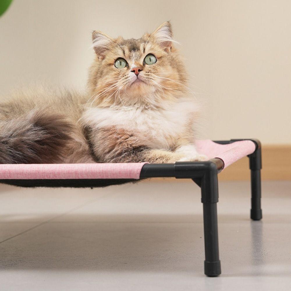 Detachable Pet Camping Bed Breathable Mesh Cat Sofa Bed Universal Cat Sleeping Bed  Outdoor Camping