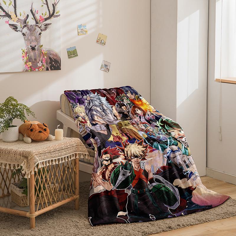 Cartoon Hero Academy Series Double Sided Flannel 3D Digital Printing Blanket Blanket