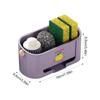 Sponge Holder for Kitchen Sink Free-standing Movable Kitchen Sink Caddy for Home Dorm Bathroom Kitchen
