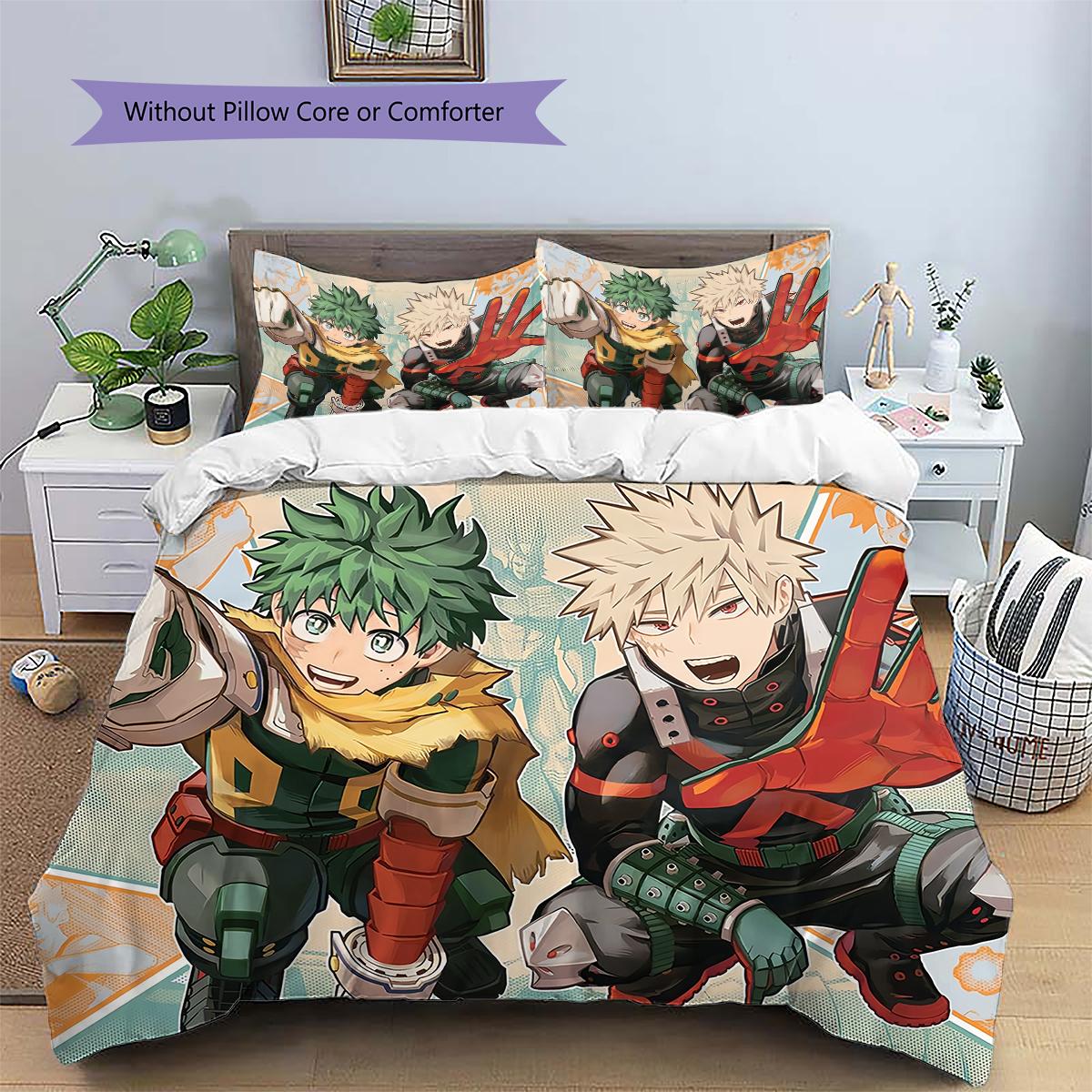 

My Hero Academia Deku & Bakugo Duvet Cover & Pillowcases, MHA Fan Bedroom Bedding, Perfect Gift.chl 135x200cm