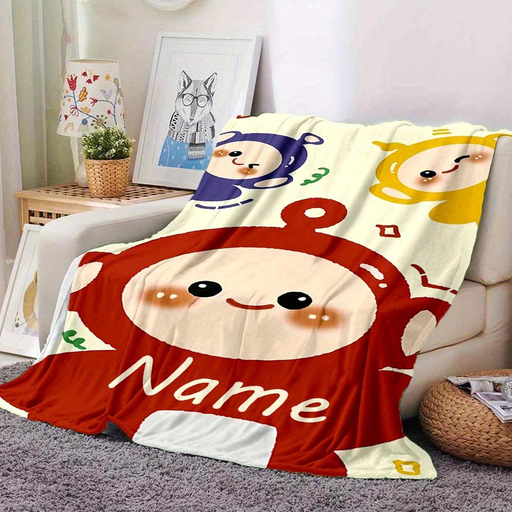 Monkey Friends Blanket Soft And Cozy Custom Name Gift For All Holidays Home Decor Office Nap Outdoor Holiday Gift Playful Design Polyester Blanket