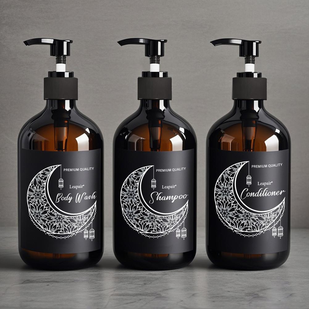 Hand Pump Soap Dispenser Shampoo Body Wash Essential Oil Shower Gel Container Gift Muslim Ramadan Decoration Household