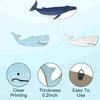 3 Pcs Wood Nautical Wall Decor Rustic Coastal Theme Whale Shark Wall Art Vintage Sea Animal Hanging Ornament for Living Room Bedroom