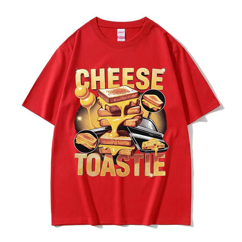 Funny Cheese Toastie Food Lover Gift Graphic T Shirts Men Women Harajuku High Quality Retro Tshirt 100 Cotton Oversized Tshirt