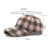 Plaid Hard Top Baseball Cap Damen Outdoor Sonnenschutzhut