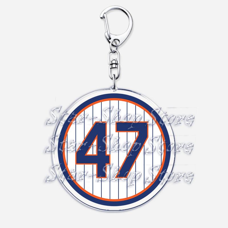 Popular Baseball Jersey Player Number Keychains for Accessories Bag New York Sports Keyrings Jewelry Friends Fans Gifts